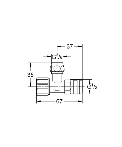 Вентиль угловой GROHE 43821000 Вентиль угловой GROHE 43821000