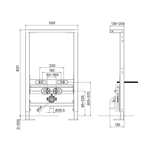 Инсталляция для биде IDDIS Profix (PROB000i32) универсальная Инсталляция для биде IDDIS Profix (PROB000i32) универсальная
