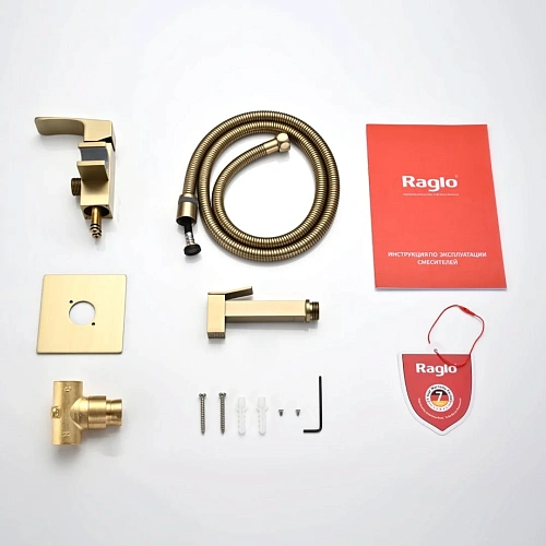 Гигиенический душ Raglo R01.52.03 встраиваемый, золотой сатин Гигиенический душ Raglo R01.52.03 встраиваемый, золотой сатин