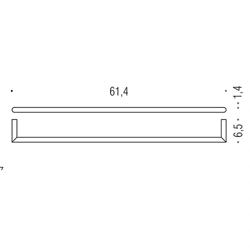 Полотенцедержатель Colombo Mini B4011.NM 61.4x6,5cм, черный матовый Полотенцедержатель Colombo Mini B4011.NM 61.4x6,5cм, черный матовый