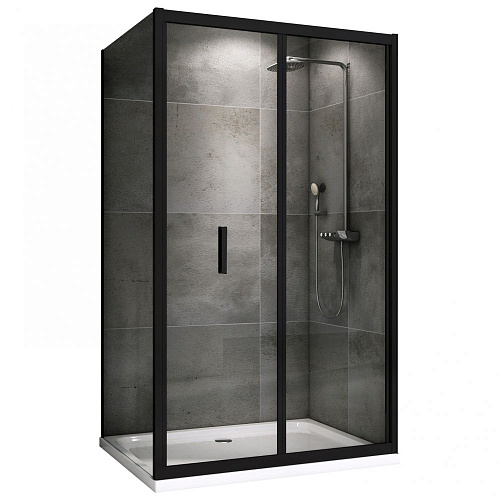 Душевой уголок ABBER Sonnenstrand AG07120B-S75B 120x75 см универсальный, профиль черный, стекло прозрачное Душевой уголок ABBER Sonnenstrand AG07120B-S75B 120x75 см универсальный, профиль черный, стекло прозрачное