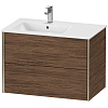 Картинка анонса товара «тумба под раковину duravit xviu xv41580b121 подвесная 81 см орех темный»