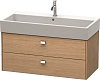 Картинка анонса товара «тумба под раковину duravit brioso br415601052 подвесная 98 см европейский дуб»