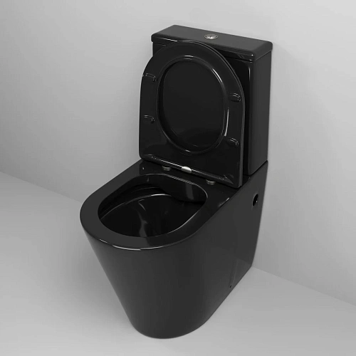 Унитаз напольный GROSSMAN GR-4480BS Color 620x365x810 черный безободковый с тонкой крышкой Унитаз напольный GROSSMAN GR-4480BS Color 620x365x810 черный безободковый с тонкой крышкой