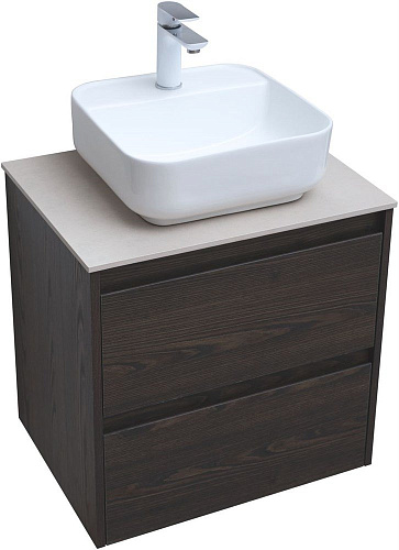 Тумба под раковину Aquanet Nova Lite 60 дуб черный (2 ящика) 00287894 Тумба под раковину Aquanet Nova Lite 60 дуб черный (2 ящика) 00287894