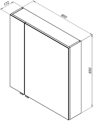 Зеркальный шкаф Aquanet Алвита New 80 Серый 00277536 Зеркальный шкаф Aquanet Алвита New 80 Серый 00277536