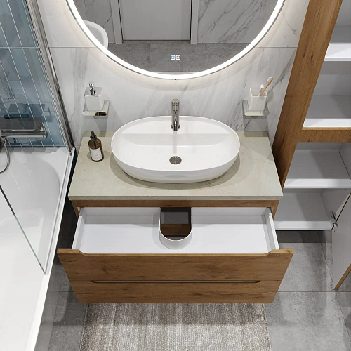 Тумба со столешницей и раковиной BelBagno ETNA 100 etna100rn-kepmco-1346-set подвесная ETNA100RN-KEPMCO-1346-SET Тумба со столешницей и раковиной BelBagno ETNA 100 etna100rn-kepmco-1346-set подвесная ETNA100RN-KEPMCO-1346-SET