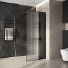Душевая перегородка Niagara Nova NG-481-90FBLACK (90х200) черный матовый, стекло рифленое/тонированное Душевая перегородка Niagara Nova NG-481-90FBLACK (90х200) черный матовый, стекло рифленое/тонированное