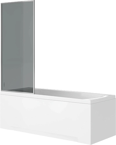 Шторка на ванну STWORKI Карлстад неподвижная, 70х140, профиль хром глянцевый, тонированное стекло 58 583133 Шторка на ванну STWORKI Карлстад неподвижная, 70х140, профиль хром глянцевый, тонированное стекло 58 583133