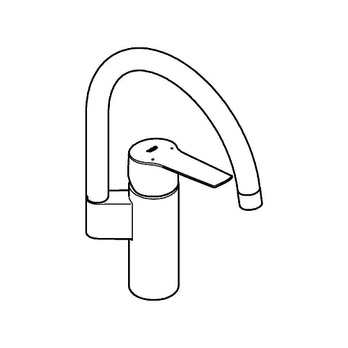 Смеситель для кухни GROHE Start 2021, C-образный высокий излив, хром (30469000) Смеситель для кухни GROHE Start 2021, C-образный высокий излив, хром (30469000)