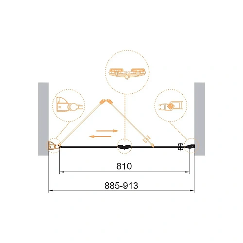 Душевая дверь CEZARES ECO-O-BS-12-90-C-Cr 90см стекло прозрачное, профиль хром Душевая дверь CEZARES ECO-O-BS-12-90-C-Cr 90см стекло прозрачное, профиль хром