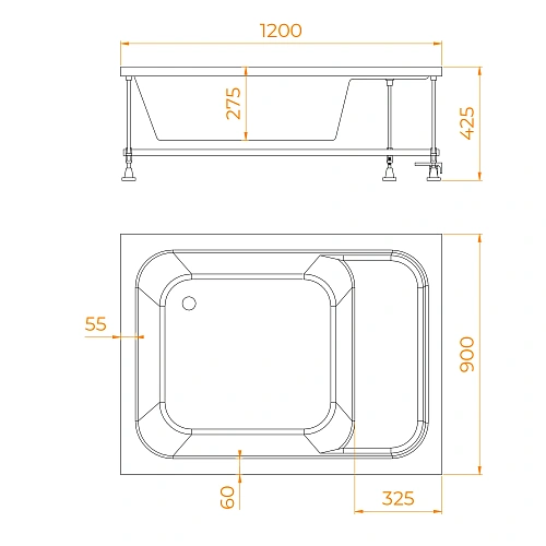Душевой поддон RGW Acryl BC/L (с сиденьем) 900x1200 мм 16180692-91 прямоугольный белый Душевой поддон RGW Acryl BC/L (с сиденьем) 900x1200 мм 16180692-91 прямоугольный белый