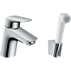 Картинка анонса товара «смеситель для раковины hansgrohe logis с гигиенический душем, хром 71290000»