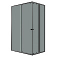 Детальная картинка товара «душевой уголок niagara eco ng-1018-14qt (100x80x190) прямоугольник, раздвиж, профиль черный, стекло тонированное (4мм)»