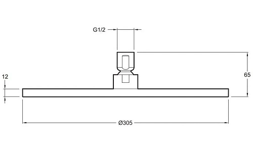 Верхний душ Jacob Delafon Katalyst 30 см, без держателя E13690-CP Верхний душ Jacob Delafon Katalyst 30 см, без держателя E13690-CP