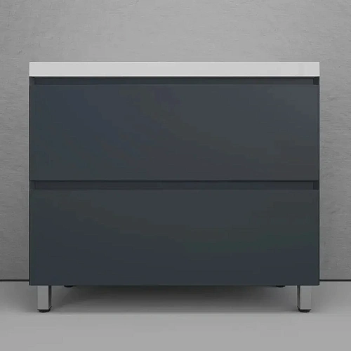 Тумба под раковину Style Line Манхэттен 100 см ЛС-00002369 напольная, графит Тумба под раковину Style Line Манхэттен 100 см ЛС-00002369 напольная, графит