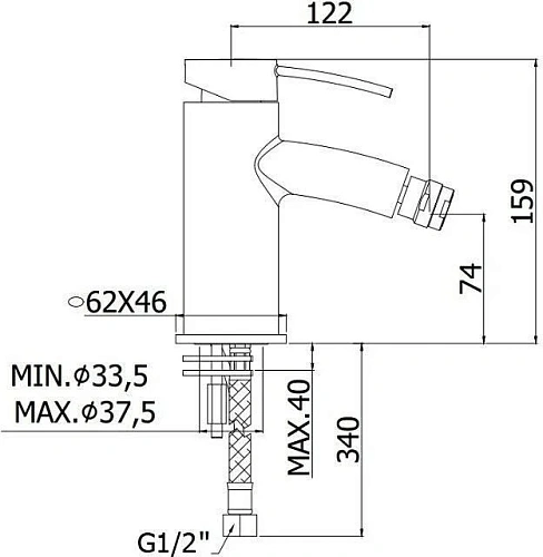 Смеситель для биде Paffoni Berry BR131CR Смеситель для биде Paffoni Berry BR131CR