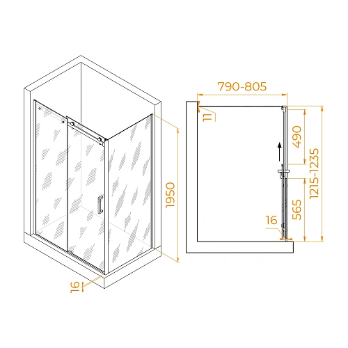 Душевой уголок RGW TO-44-1B (TO-14B + Z-060-2B) 1200x800 мм 020744128-14 черный Easy Clean Душевой уголок RGW TO-44-1B (TO-14B + Z-060-2B) 1200x800 мм 020744128-14 черный Easy Clean