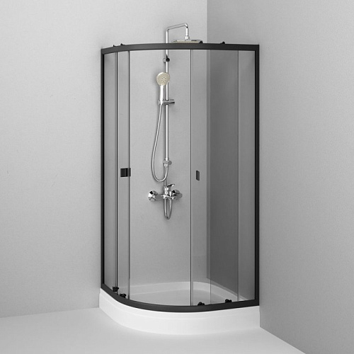 Душевой уголок AM.PM X-Joy W88E-205-080BT64 Twin Slide c поддоном, 80x80, профиль черный Душевой уголок AM.PM X-Joy W88E-205-080BT64 Twin Slide c поддоном, 80x80, профиль черный