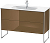 Картинка анонса товара «тумба под раковину duravit xsquare xs444806161 напольная 121 см коричнево-оливковый глянцевый»