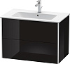 Картинка анонса товара «тумба под раковину duravit xsquare xs417204040 подвесная 81 см черный глянцевый»