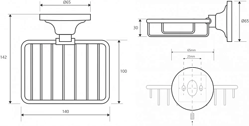 Мыльница Bemeta RETRO 144108167 Мыльница Bemeta RETRO 144108167