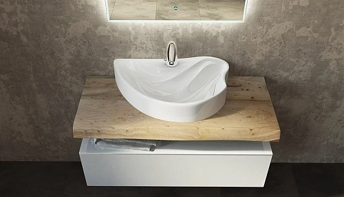 Раковина Velvex Felay 60 Белая с отверстием rkFEL.60-81 Раковина Velvex Felay 60 Белая с отверстием rkFEL.60-81