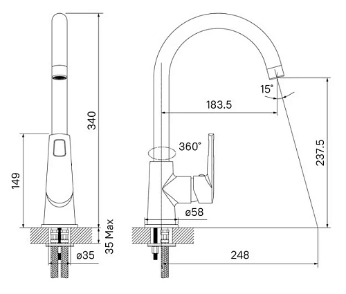 Смеситель для кухни Iddis Runo RUNSBJ0i05 Смеситель для кухни Iddis Runo RUNSBJ0i05
