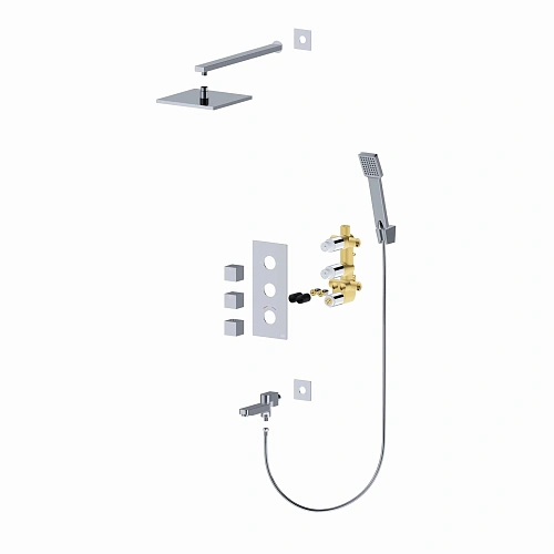 Душевая система Timo Tetra-thermo SX-0199/00SM встраиваемая с термостатом хром Душевая система Timo Tetra-thermo SX-0199/00SM встраиваемая с термостатом хром