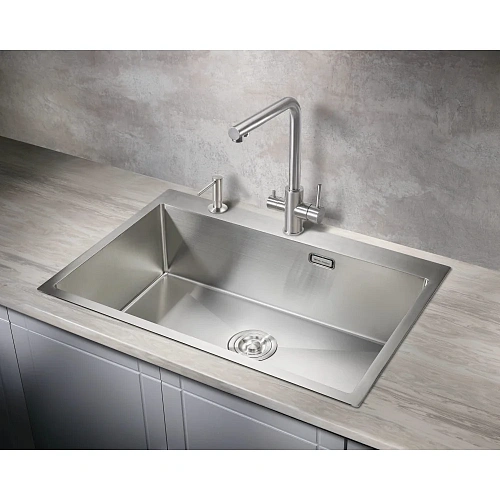 Кухонная мойка Milacio Denia 750 Steel (MC.77500) сталь нержавеющая Кухонная мойка Milacio Denia 750 Steel (MC.77500) сталь нержавеющая