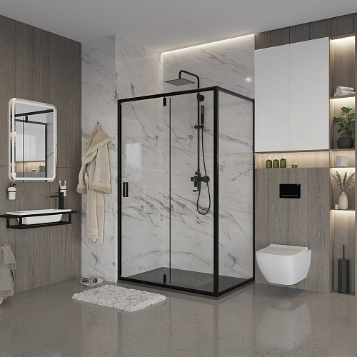 Душевой уголок Niagara Nova NG-83-11AB-A80B (110x80x195) прямоугольная, дверь распашная Душевой уголок Niagara Nova NG-83-11AB-A80B (110x80x195) прямоугольная, дверь распашная