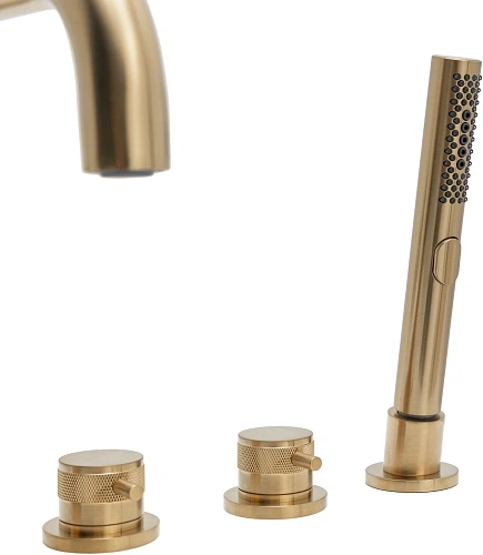 Смеситель на борт ванны Allen Brau Priority 5.31007-GB (с внутренней частью) золото браш Смеситель на борт ванны Allen Brau Priority 5.31007-GB (с внутренней частью) золото браш