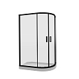 Детальная картинка товара «душевой уголок niagara nova ng-6821-08 black (120x80x195) полукруг, раздвиж, профиль черный, стекло прозрачное (6мм) 682108111black»
