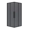 Душевой уголок Niagara Nova NG-2822-34BLACK (80x80x195) квадратная, раздвижная, черный матовый, стекл тонированное
