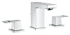Картинка анонса товара «смеситель для раковины grohe eurocube на 3 отверстия с донным клапаном, хром (20351000)»