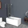 Шторка на ванну BelBagno UNO-V-11-120/150-C-Cr Шторка на ванну BelBagno UNO-V-11-120/150-C-Cr