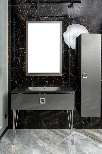 Тумба под раковину Boheme Lucido 80 см глянцевый графит 770-080-GR Тумба под раковину Boheme Lucido 80 см глянцевый графит 770-080-GR