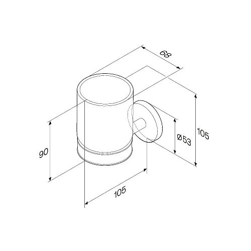 Стакан AM.PM X-Joy A85A34322 стеклянный, черный Стакан AM.PM X-Joy A85A34322 стеклянный, черный