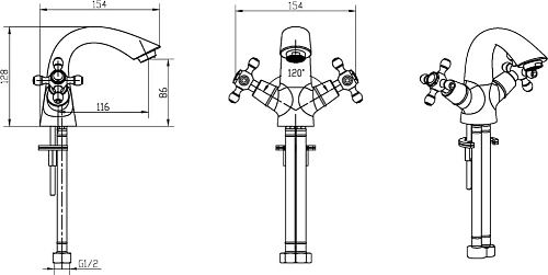 Смеситель для раковины Boheme Сamelia 271-Camelia Смеситель для раковины Boheme Сamelia 271-Camelia