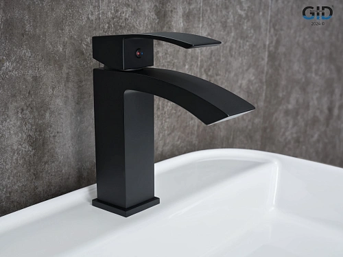 Смеситель для раковины Gid Victoria L120-BM-K L120BMK черный матовый Смеситель для раковины Gid Victoria L120-BM-K L120BMK черный матовый