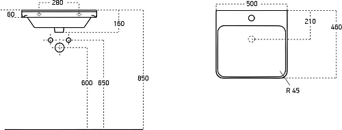Раковина STWORKI 50 11050-KL 559553 Раковина STWORKI 50 11050-KL 559553