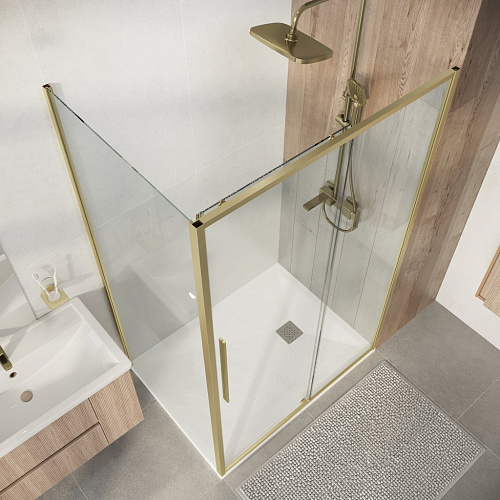 Душевой уголок Niagara Nova NG-44-11ASG-A90SG-34 (110х90х195) прямоугольник, раздвижная, золото сатин, стекло прозрачное Душевой уголок Niagara Nova NG-44-11ASG-A90SG-34 (110х90х195) прямоугольник, раздвижная, золото сатин, стекло прозрачное