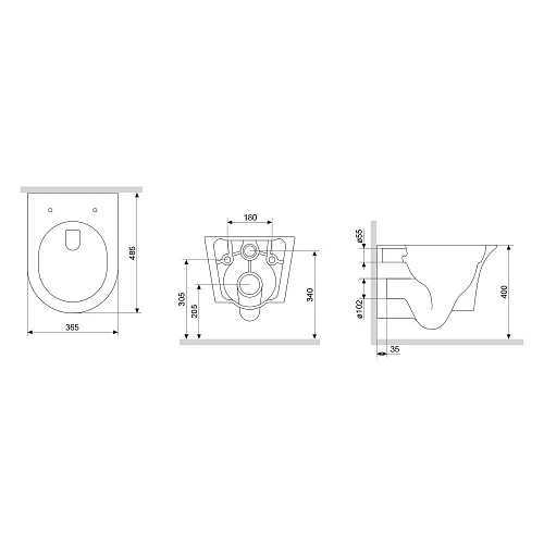 Унитаз подвесной Damixa Skyline DX35C1700SC безободковый с сиденьем микролифт Унитаз подвесной Damixa Skyline DX35C1700SC безободковый с сиденьем микролифт