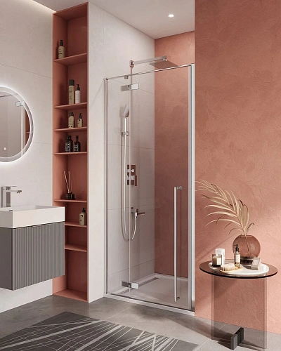 Душевая дверь CEZARES LINER-B-12-90-C-Cr-L 90см стекло прозрачное, профиль хром Душевая дверь CEZARES LINER-B-12-90-C-Cr-L 90см стекло прозрачное, профиль хром