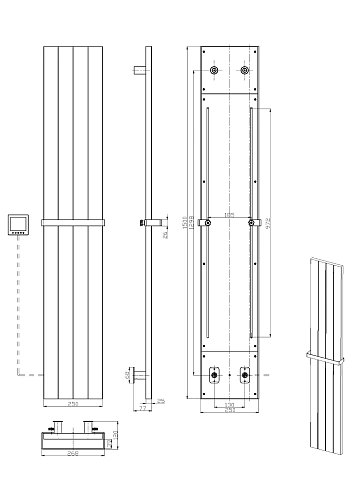 Полотенцесушитель электрический Boheme FLAT 725-CB Copper Brushed Полотенцесушитель электрический Boheme FLAT 725-CB Copper Brushed