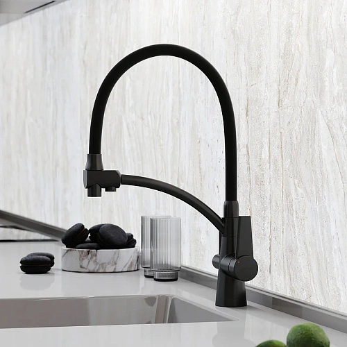 Смеситель для кухни Sancos Eri SC4001MB под фильтр, черный матовый Смеситель для кухни Sancos Eri SC4001MB под фильтр, черный матовый