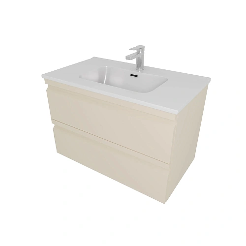 Тумба с раковиной Aquatek ВЕГА 80см AQ77080-LC капучино светлый, подвесная Тумба с раковиной Aquatek ВЕГА 80см AQ77080-LC капучино светлый, подвесная