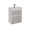 Тумба под раковину Lemark COMBI 60 см подвесная/напольная, бетон/белый LM03C60T-Beton