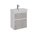 Тумба под раковину Lemark COMBI 60 см подвесная/напольная, бетон/белый LM03C60T-Beton Тумба под раковину Lemark COMBI 60 см подвесная/напольная, бетон/белый LM03C60T-Beton