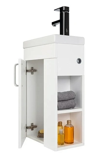 Тумба с раковиной IDDIS Torr 40 подвесная белая полки справа (TOR40WRi95K) Тумба с раковиной IDDIS Torr 40 подвесная белая полки справа (TOR40WRi95K)